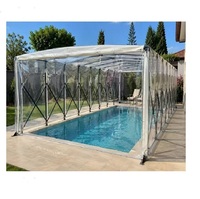 Auvent rétractable électrique sur mesure, auvent extérieur, pare-soleil, imperméable, couverture pliable en PVC pour piscine, auvent motorisé