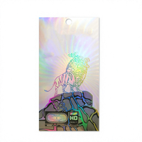 Boîte d'emballage de vente au détail suspendue en papier laminé mat holographique haut de gamme personnalisée pour verre trempé de protection d'écran de téléphone portable