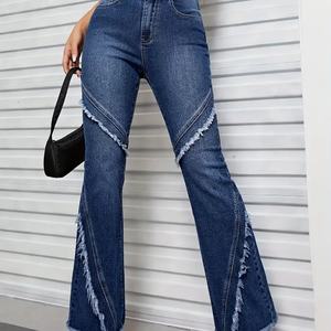 Elegantes Pantalones Vaqueros de Mezclilla para Mujer, Corte Recto, Ajustados, Casuales, con Cintura Alta, Elásticos y Sostenibles - Product Image 3