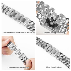 <span class=keywords><strong>Correa</strong></span> <span class=keywords><strong>de</strong></span> <span class=keywords><strong>Metal</strong></span> <span class=keywords><strong>de</strong></span> alta calidad para <span class=keywords><strong>Apple</strong></span> <span class=keywords><strong>Watch</strong></span> 7/6/5 38/40/41mm 42/44/45mm, cadena vaquera - Product Image 6
