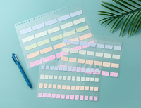 Etiqueta de página reutilizable para clasificación de archivos de cuaderno A5 B5 Etiquetas de aprendizaje de índice de color de hojas sueltas