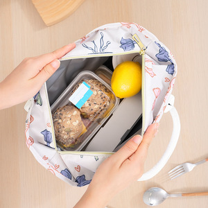 Speed And Constancy <b>Lunch</b> <b>Bag</b> Large Capacity Insulated Portable Food Storage For Office Students With Bow Pattern - Product Image 4