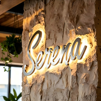 Enseigne LED extérieure pour entreprise, enseigne rétroéclairée, enseigne rétroéclairée miroir, lettres 3D, enseigne personnalisée en lettres LED, panneau LED