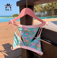 MLY 2025 Trending Bikinis ecológicos sostenibles Etiqueta privada Mujeres Bikini con cuentas a mano de alta calidad Traje de baño con dijes