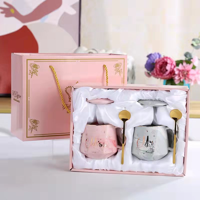Diamond Couple double pink gift box