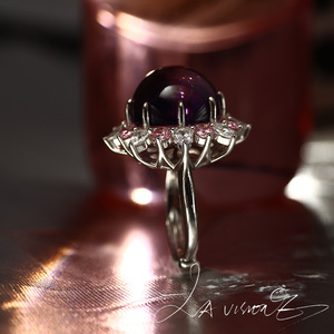 Anillo de Mujer de la Serie Otherworld con Incrustaciones de Amatista y Circonita Cúbica, para Aniversario, Origen HK - Product Image 4