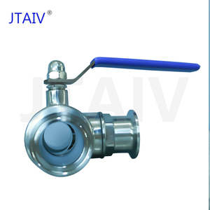 Válvula de Bola Manual Sanitaria de Acero Inoxidable de 3 Vías para Medios Gaseosos, Personalización OEM Disponible - Product Image 3
