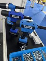 Pistola Remachadora Inalámbrica Automática con Batería de Litio, Totalmente Automática, para Remaches de Acero Inoxidable
