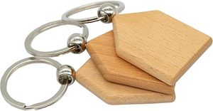 Wooden <b>Key</b> Tag 1.7"x1.3" House Shape Wood Keychain <b>Blanks</b> Wood Engraving <b>Blanks</b> Unfinished <b>Key</b> Chain Tag for DIY Gift Crafts - Product Image 3