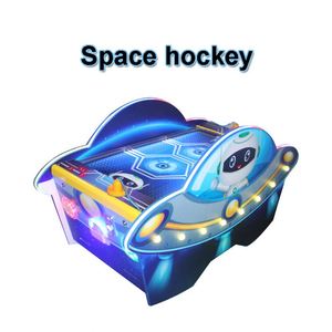 Machine de hockey sur air à monnayeur pour divertissement intérieur, avec trous opposés, version anglaise, 2 joueurs, 110/220V, en bois/acrylique - Product Image 6