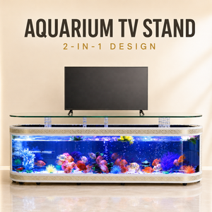 Meuble TV Aquarium de Luxe Moderne 150-650L avec Bassin en Verre Ultra Transparent et Filtration Écologique Automatique pour Salon - Product Image 1