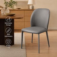 Chaise Minimaliste en Granit, dossier à jointure en forme de berceau, avec assise simple et pieds enveloppés, pour stand de pâtes, coin à congee et comptoir à crêpes