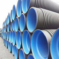 Tuyau ondulé à double paroi en HDPE, grand diamètre, tuyau d'égout DWC pour système de drainage municipal, fabricant de systèmes de décharge des eaux usées