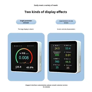 टैफ्ट डिस्प्ले Rs485 वायु गुणवत्ता डिटेक्टर तापमान आर्द्रता tsmatoraldehyde pm2.5 सेंसर पर्यावरण निगरानी - Product Image 2