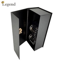 Boîte cadeau rigide noire de luxe à fermeture magnétique avec insert en mousse EVA personnalisé pour le stockage de pots de miel en verre, emballage personnalisé avec impression de logo