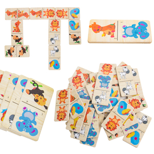 Puzzle de dominos d'<span class=keywords><strong>animaux</strong></span> en <span class=keywords><strong>bois</strong></span> de haute qualité pour l'éducation préscolaire des enfants - Product Image 4