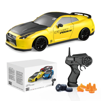 Voiture RC 2,4 GHz 1:24, drift 4x4, télécommandée, avec lumières, vitesse de course de 15 km/h, pneus remplaçables et obstacles