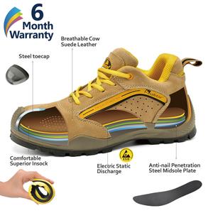 통기성 여름 새로운 디자인 안전 신발 스포츠 운동화 패션 트레이너 창고 작업 신발 남성 - Product Image 4