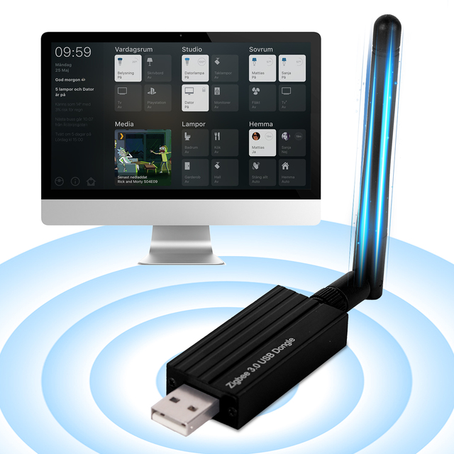 Haozee Zigbee 3.0 USB Dongle Smart Home ZigBee Wireless Gateway Supports Home Assistant ZHA Zigbee2MQTT for Hotels Garages