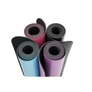 2024 nhãn hiệu riêng sinh thái Logo tùy chỉnh thiết kế mật độ cao mô hình PU cao su Yoga Mat