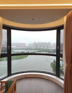 Bedroom Aluminium Casement Window Open <b>Swing</b> In,Top Quality <b>Sliding</b> Curved Corner Window With Arc Glass - Product Image 3