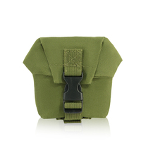 Pochette tactique en nylon pour grenade, compatible MOLLE, pochette simple pour entraînement de chasse/tir, vert olive
