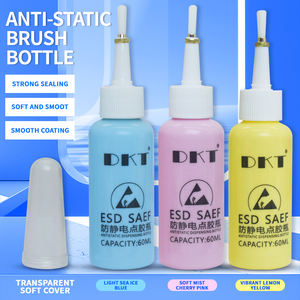 Botella de 60 ml con punta de cepillo integrada, dispensador de alcohol antiestático seguro para ESD, para soldar - Product Image 2