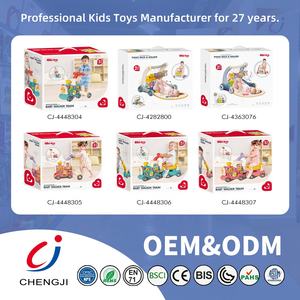 Chengji Aide à la marche 3-en-1 multifonctionnel avec pulvérisation, jeu d'association de formes, trotteur Montessori pour bébé, jouet d'activités à pousser et à tirer - Product Image 5
