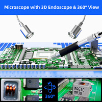 Andonstar AD409 Max 27'' Soldering Digital Microscope with 300X Magnification and LED Illumination for Professional Soldering