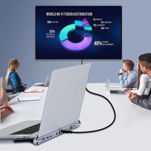 SYONG 11-in-1マルチポートドッキングステーションUSB Cハブ (MAC Book用) USB 3.0タイプUSBタイプCイーサネットHDMI 3.5mmオーディオ (ラップトップ用) - Product Image 5