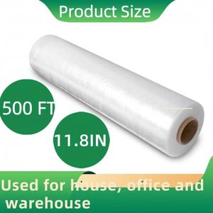 Rollo de plástico estirable AISEY de 11.8 pulgadas x 500 pies, película plástica transparente para mudanzas y embalaje - Product Image 2