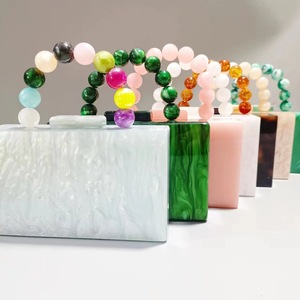 Luxury Ladies Clutch Bags Fashion Pearl Acrylic Evening Handbag <b>Purse</b> with Magnetic Closure and Chain Strap for Women Daily Use - Product Image 1