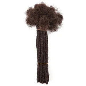 100% Soft Natural Afro Kinky Human Hair Dreadlock 0.6cm Natural Crochet Dreadlocks Permanent Afro Dread Lock Extension