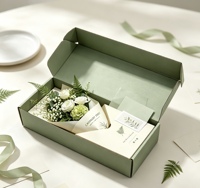 Boîte d'expédition en carton ondulé écologique en gros, boîte personnalisée pour bouquet de fleurs, pour fleurs préservées, pour la livraison de cadeaux de fleuriste pour les fêtes