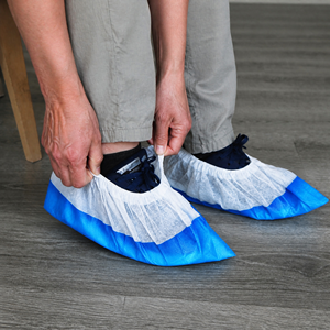 Protetor de Sapato Descartável Antiderrapante PP+CPE para Hospital, Capas de Sapato de Isolamento OEM ODM Hipoalergênicas, Duráveis de Fábrica - Product Image 1