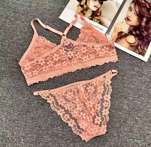 مخزون بسعر منخفض طقم حمالة صدر دانتيل اروبي مختلط عالي الجودة للفتيات ملابس داخلية نسائية مثيرة مقاس كبير - Product Image 3