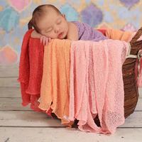 Couverture d'emmaillotage pour bébé en coton et polyester extensible BEIYANG - Fabriquée à la main pour la photographie de nouveau-nés et les séances photo/vidéo commerciales