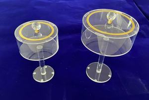 Rõ ràng Acrylic kẹo đứng với bao gồm-chân cao thanh lịch hiển thị cho đồ ngọt trên cửa hàng truy cập - Product Image 2