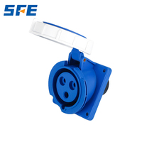 Connecteur de prise électrique industrielle SFE CEE, prise encastrée à montage en surface, 3P 4P 5P IP44 UK 5 prises 32A femelle