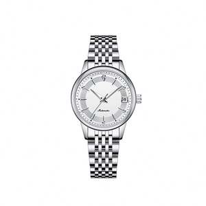 Reloj de Pulsera de Lujo Dorado al por Mayor, Reloj Mecánico Automático de Moissanita para Pareja, Regalo de Moda, Fecha Doble, Resistente al Agua - Product Image 2