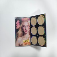 Superbe étui cosmétique imprimé tendance en carton rigide, style couverture de magazine, pour la création de palettes personnalisées DIY