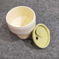 Tasse en silicone pliable Refine Factory sans BPA 280 ml, tasse à café pliable avec couvercle, compatible lave-vaisselle et micro-ondes, tasse de voyage
