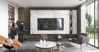 Meuble TV mural moderne de luxe en bois, console multimédia, unité de rangement pour salon, mobilier de maison avec fonction de rangement