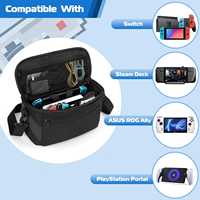 Sac de transport pour console de jeu, étui pour manette, sac à dos de rangement, sac à main de protection rigide avec plusieurs poches