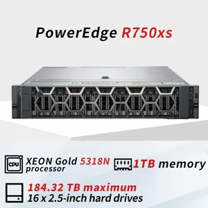 Prezzo di fabbrica originale R750xs Server Intel Xeon Silver 2U Rack Server buono sconto pronto per la spedizione
