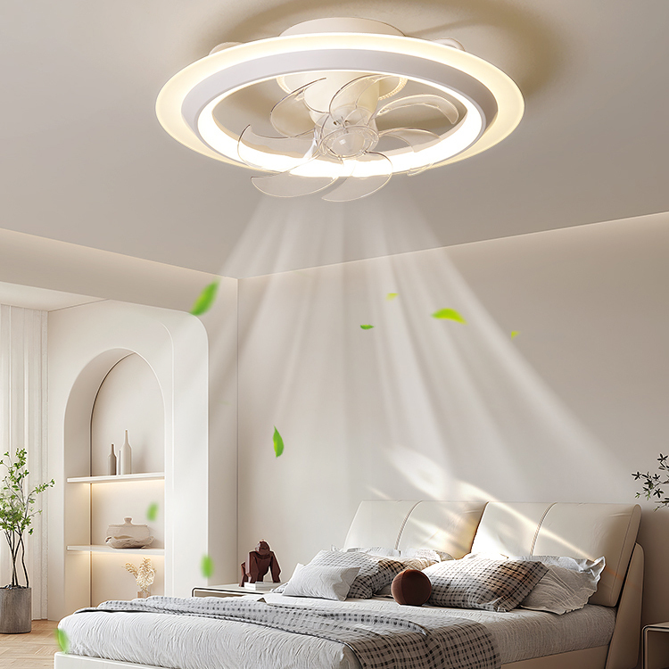 360° Oscillating Head 55cm 87W Led Remote Control Copper Ceiling Fan Lamp With Light Lighting,push in Light and Ceiling Fan
