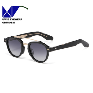 Gafas de Sol con Montura Completa de Metal y Acetato, Talla 49-22-147 |   <span class=keywords><strong>Lentes</strong></span> TAC Polarizadas con Protección UV400 y Anti-Radiación |   Opción de Logotipo Personalizado |   12 piezas/juego - Product Image 3