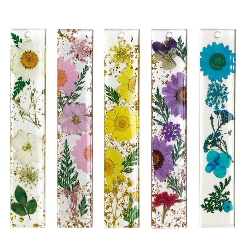 Pressed flower bookmark craft for school office student book shop supplies gift stationery,real dried flower resin bookmark