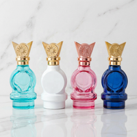 Flacon de parfum de luxe 50 ml, flacon de parfum en verre transparent coloré, flacon de parfum vide personnalisé avec impression sérigraphique