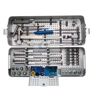 CLASTY INSTRUMENTS Kit d'instruments vétérinaires pour remplacement total de la hanche, tige en titane, prothèse canine de hanche 1-5, chirurgical en acier inoxydable - Product Image 1